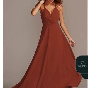 David's Bridal Cinnamon Maxi Dress